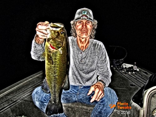 Another big bass caught at night!
