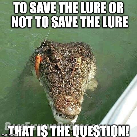 to save the lure or not meme