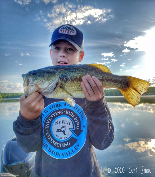 Tommy started the day with this nice bass!